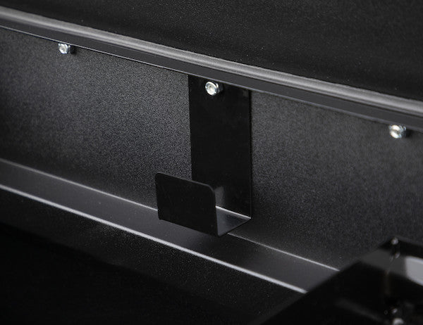 23x20x71 Inch Textured Matte Black Diamond Tread Aluminum Crossover Truck Tool Box - 1739415 - Buyers Products