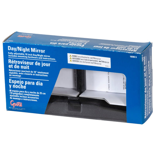Mirror, 10",Black, Inside Rear View, Retail Pack - 18302-5 - Grote