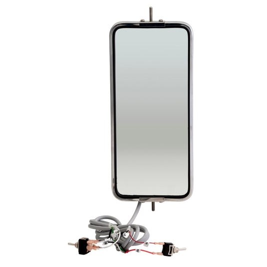 Mirror, 7" X 16", Stainless Steel, Remote Control Heated  Assembly - 28461 - Grote