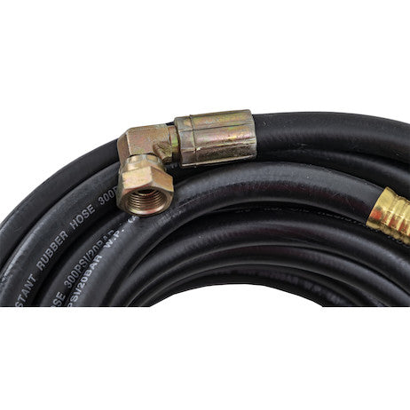 50 Foot Rubber Hose - 3/8 Inch Diameter (Works with Hose Reel 