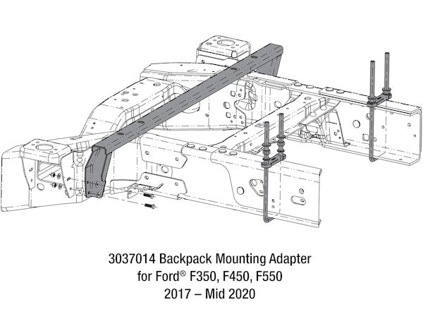 Backpack Mounting Adapter - Ford F350, F450, F550 (2017 - Mid-2020) - 3037014 - Buyers Products