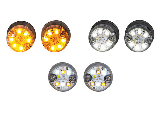 25 Foot Amber/Clear Push-On Hideaway Strobe Kit With In-Line Flashers With 6 LED - 8891327 - Buyers Products