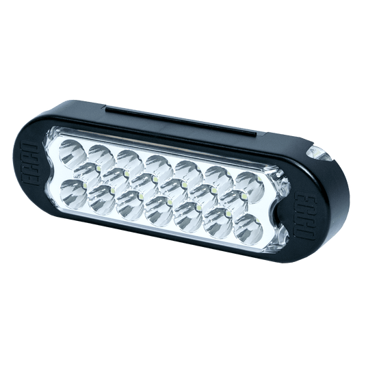 Directional LED: Oval grommet mount, 12-24VDC, 7 flash patterns - 3861A - Ecco