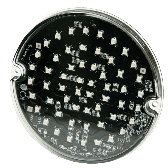 Directional LED: Round surface mount, 12VDC, 15 flash patterns