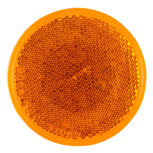  Reflector,  3", Yellow, Round Stick-On, Bulk Pack 