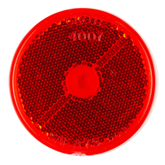 Reflector, 2.5", Red,  Round Stick-On - 40072 - Grote