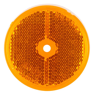 Reflector, 2.5", Yellow, Round Stick-On   