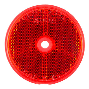  Reflector, 2.5" Round, Red, Sealed, Center-Mount 