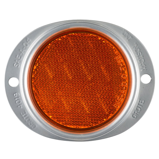 Reflector, 3", Yellow, Steel,  Lens, 2-Hole Mounting - 40193 - Grote