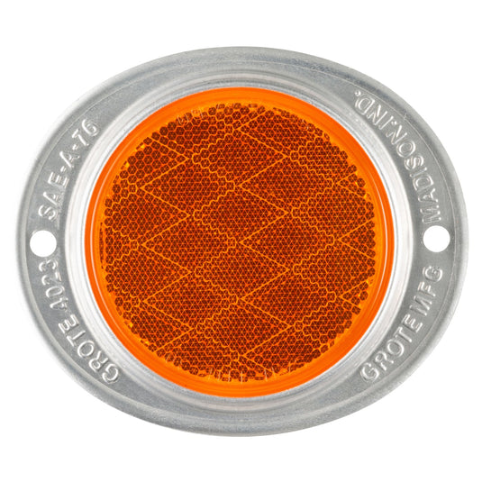 Reflector, 3", Yellow, Aluminum,  Lens, 2-Hole Mounting, Bulk Pack - 40233-3 - Grote