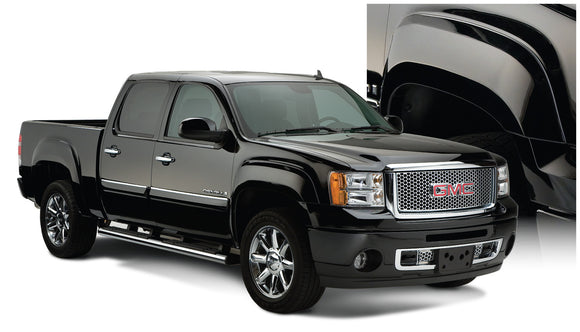 BUS-40926-02 BushWacker Fender Flares (4) Original Equipment Style  GMC Sierra 07-14 Foot Box