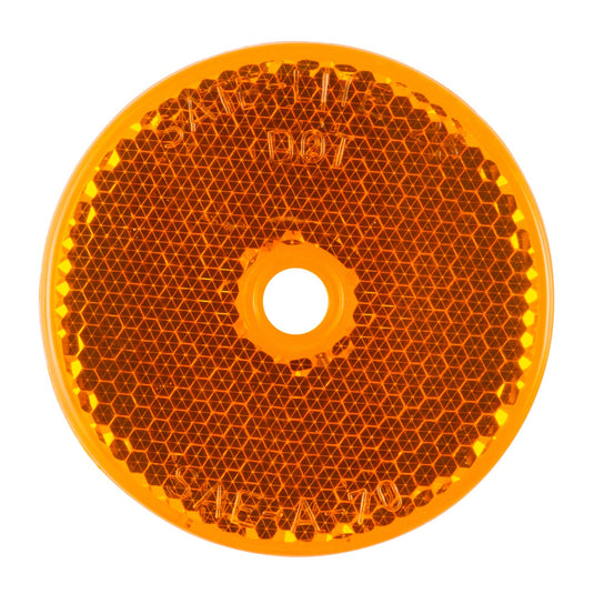 Reflector, 2" Round, Yellow, Sealed Center-Mount, Bulk Pack - 41013-3 - Grote