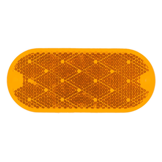 Reflector, Yellow,  Oval Stick-On/Screw Mountable, Bulk Pack - 41033-3 - Grote