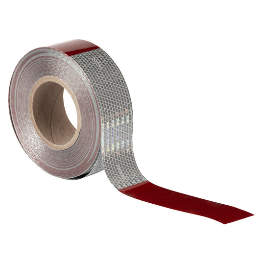 Conspicuity Tape, 11" X 7",  Red/Silver, 2" X 150' Roll - 5 Year Warranty - 41160 - Grote