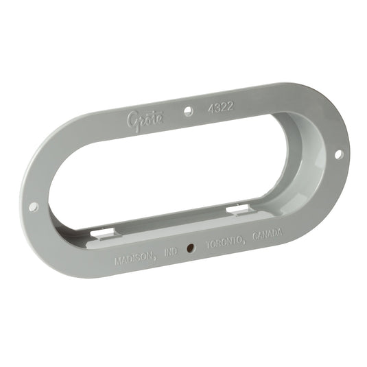  Bracket, Gray, Oval Lamp Theft-Resistant Mounting Flange 