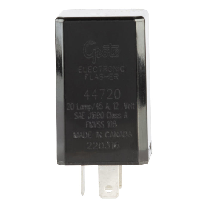 Flasher, 20-Lamp Heavy Duty Electronic Flasher, 3 Terminal - 44720 - Grote