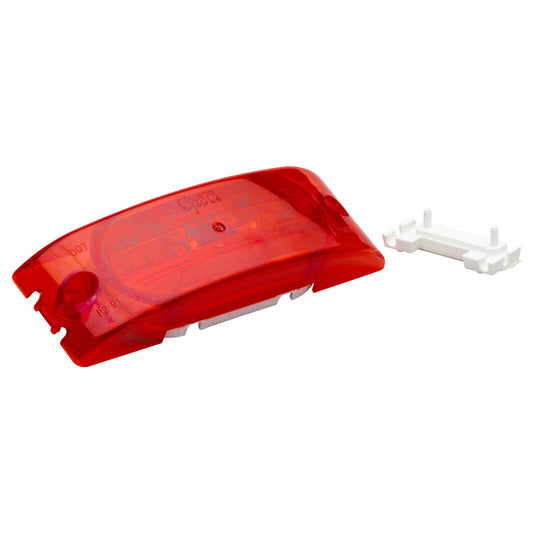 CLR/MKR Lamp, Red, 2-Bulb, Turtleback® No-Splice  W/Optic Lens - 45442 - Grote
