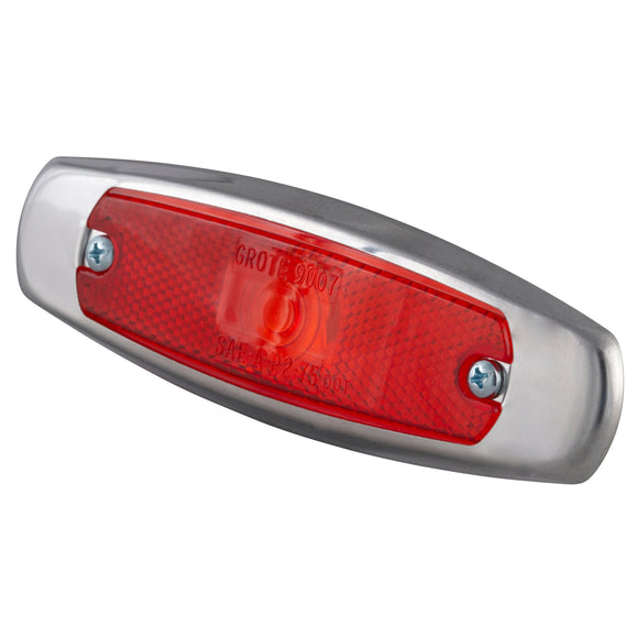  CLR/MKR Lamp, Red, Low Profile  Lamp W/Bezel 