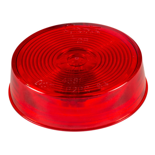 CLR/MKR Lamp, 2.5" Diameter, Red, Sealed  W/Optic Lens, Bulk Pack - 45812-3 - Grote