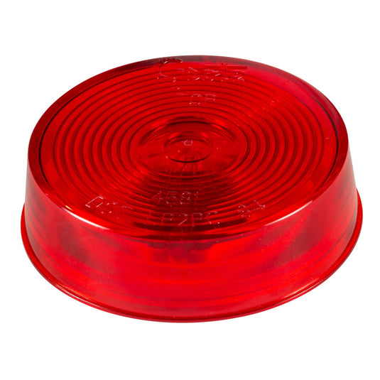  CLR/MKR Lamp, 2.5" Diameter, Red, Sealed  W/Optic Lens, Bulk Pack 