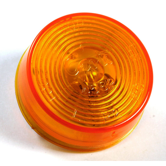  CLR/MKR Lamp,  2" Diameter, Yellow,  Sealed  W/Optic Lens, Bulk Pack 