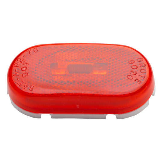 CLR/MKR Lamp, Red, 2-Bulb Oval,W/Cl "A" Reflector - 45932 - Grote