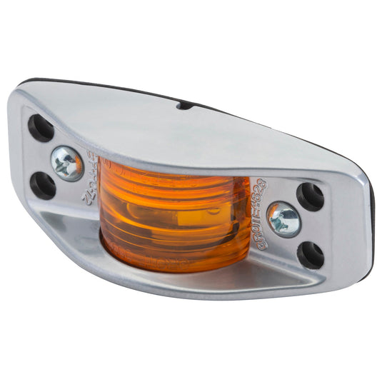 CLR/MKR Lamp, Yellow, Die-Cast Aluminum W/Flat Back - 46283 - Grote