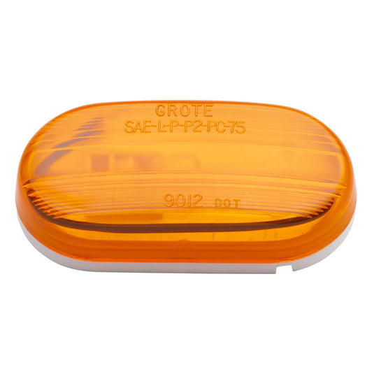CLR/MKR Lamp, Yel, Sngl Bulb Oval W/Optic Lens - 46703 - Grote