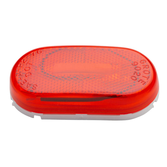 CLR/MKR Lamp,Red, Sngl Bulb Oval W/Class "A" Reflector - 46712 - Grote