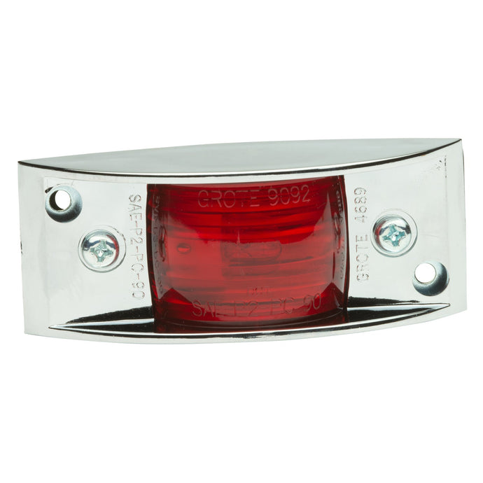 CLR/MKR Lamp, Red, Chrome Armored - 46892 - Grote