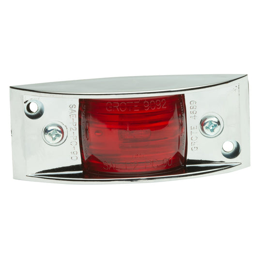CLR/MKR Lamp, Red, Chrome Armored - 46892 - Grote