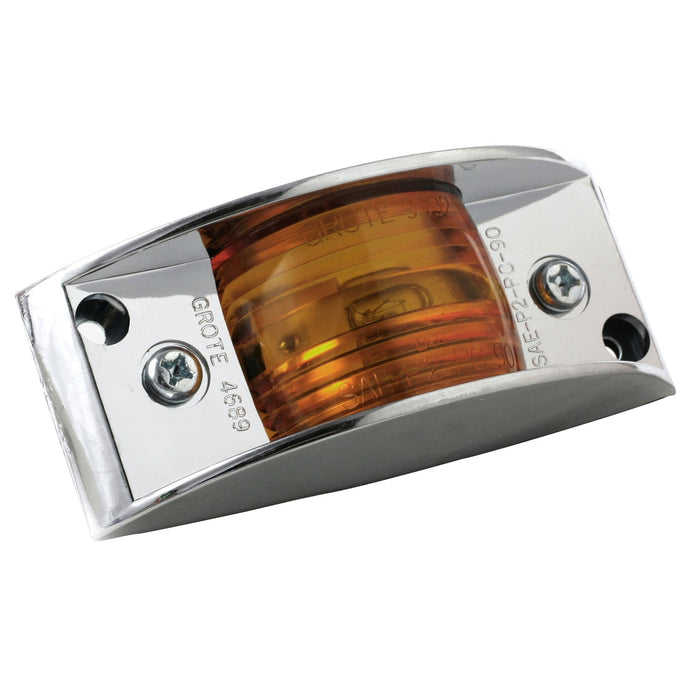 CLR/MKR Lamp, Yellow, Chrome Armored - 46893 - Grote
