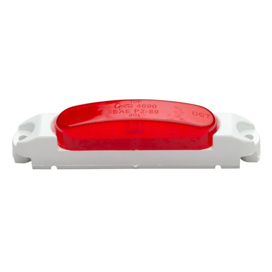 CLR/MKR Lamp, Red Lens, W/White Body, Supernova® LED Thin-Line - 46902 - Grote