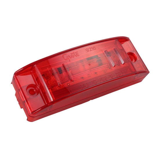 CLR/MKR Lamp, Supernova® LED, Turtleback® Ii, Pc, Red Slotted Base, Red Lens, Red LED, 9" Wire Leads W/Molded Bullets - 49392 - Grote