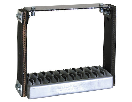 Flexible Rubber Step with Galvanized Steel Diamond Deck-Span Tread - 30x11 Inch - 5231130 - Buyers Products