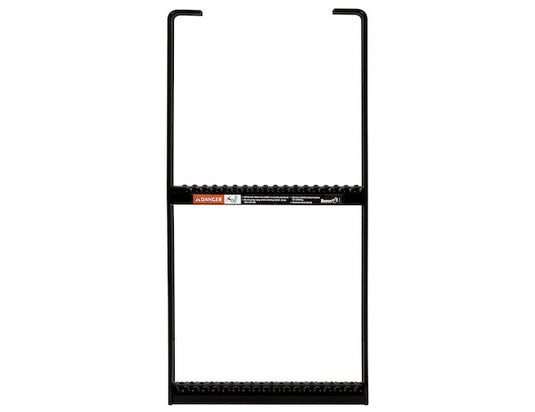 Black Powder Coated 3-Rung Steel Truck Step with Anti-Slip Step - 12.5 x 36 Inch - 5233612 - Buyers Products
