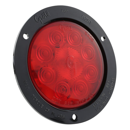 STT Lamp, 4", Red, W/Black Thft Resistant Flange-Mnt, Supernova® LED - 53292 - Grote