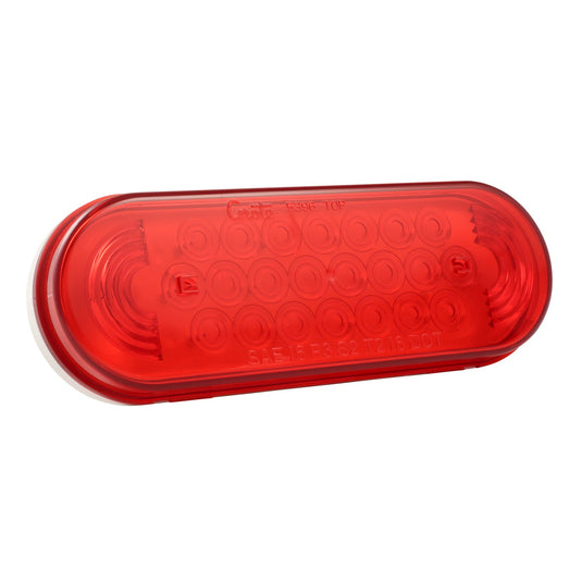 STT Lamp, Red, Supernova¬Æ LED, Oval, Grommet Mount,Bulk - 53962-3 - Grote