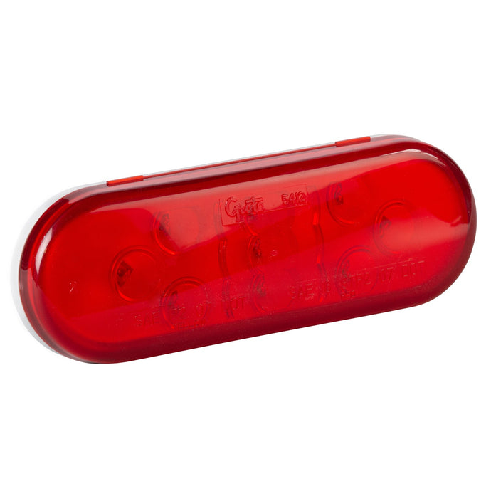 STT Lamp, Red, Oval, LED, W/Hard Shell Connector, 9 Diode - 54142 - Grote