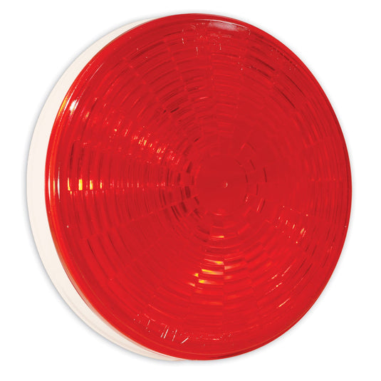 STT Lamp, Red, 4" Round, Female Pin, 3 Diode, 12/24 Volt - 54282 - Grote