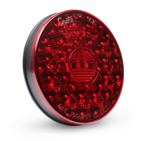 STT Lamp, 4", Red, LED, Round, W/O Integrated Back-Up, Hard Shell - 55082 - Grote