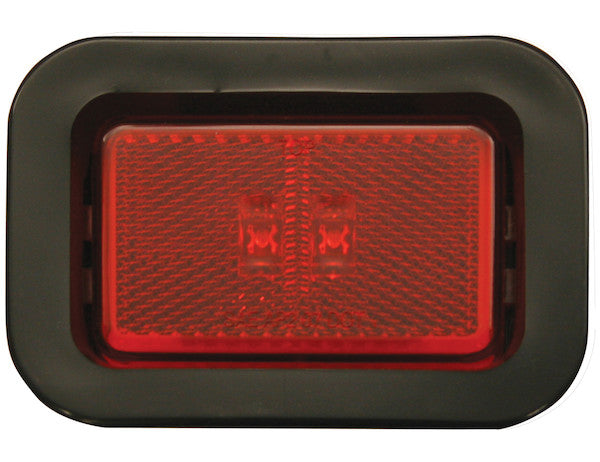 3.125 Inch Amber Rectangular Marker/Clearance Light With Reflex With 2 LED - 5623123 - Buyers Products