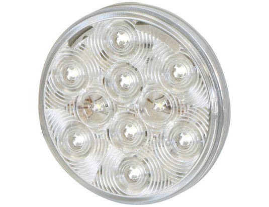 4 Inch Clear Round LED Interior Dome Light With White Housing - 5624352 - Buyers Products
