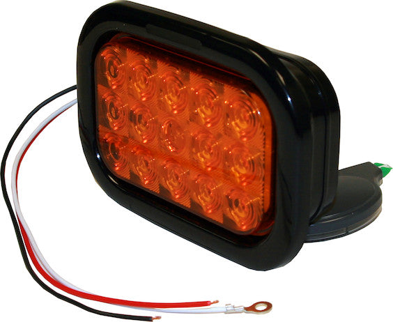 5.33 Inch Rectangular Turn Signal Light Kit with 15 LEDs
