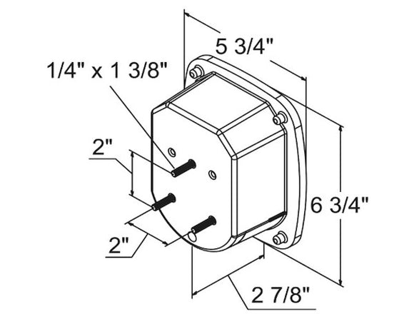 5.75 Inch Box Style Stop/Turn/Tail Light