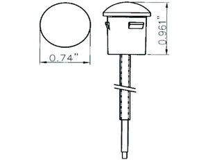 0.75 Inch Round Marker Clearance Lights with 3 LEDs