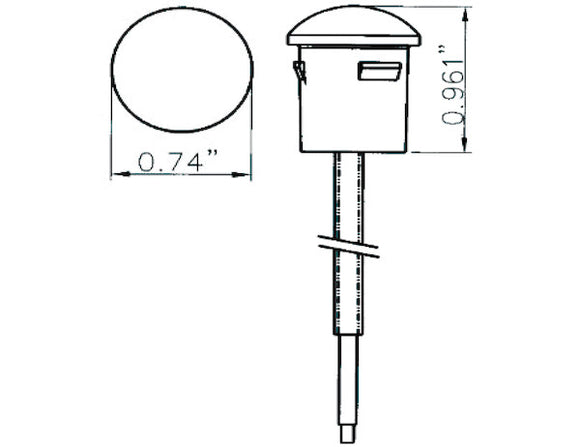 0.75 Inch Round Marker Clearance Lights with 3 LEDs