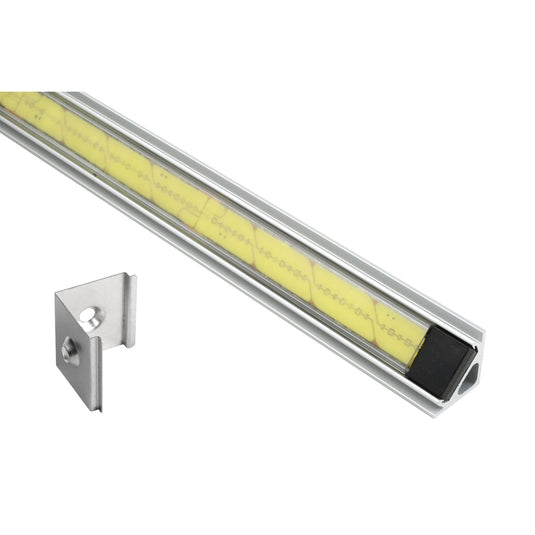 Xtl¬Æ Lighting Strip, Extreme White, W/AngLED Extrusion, Clear Lens, 480Mm (18.8"), 6Mm Pitch - 61r20 - Grote