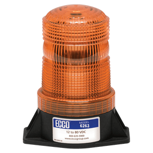 LED Beacon: Medium profile, 12-80VDC, pulse8 flash, wire exit bottom