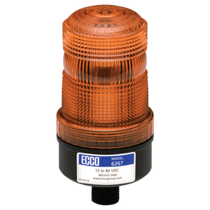 LED Beacon: Medium profile, 12-80VDC, pulse8 flash, 1/2" male pipe mount